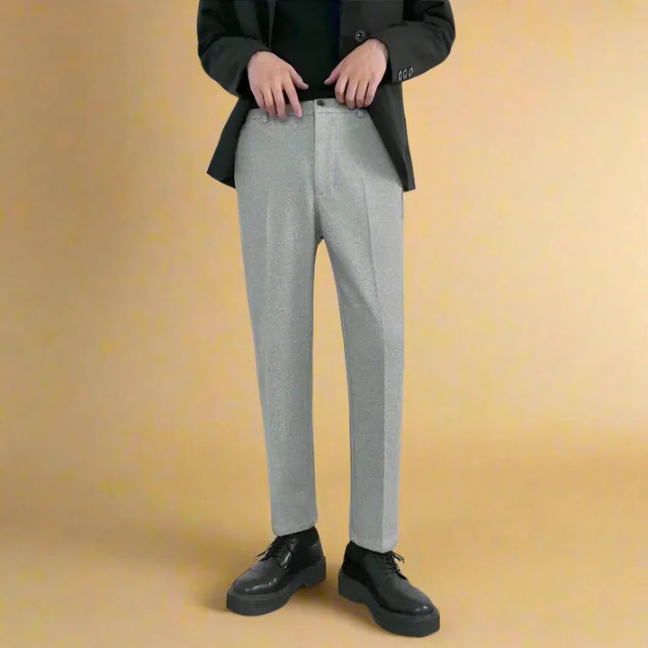 LS | Noah Cropped Slim Fit Tailored Trousers