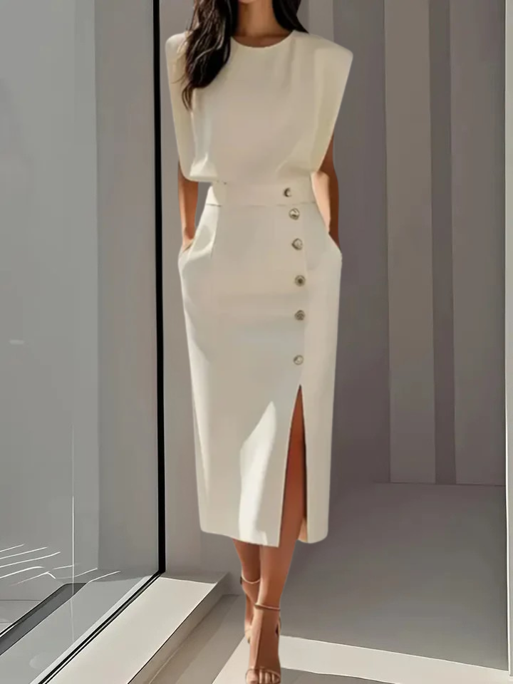 Dalia | Midi Dress with Side Slit