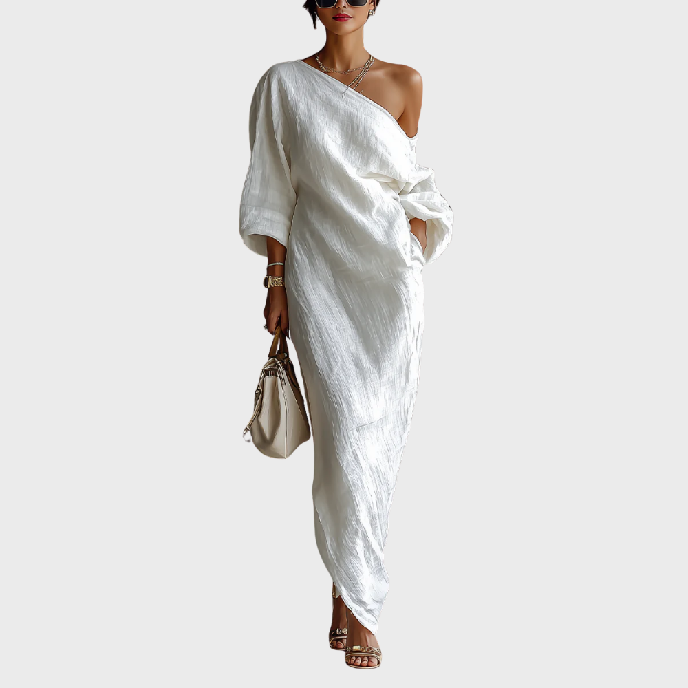 Nerina | Fluid One-Shoulder Maxi Dress