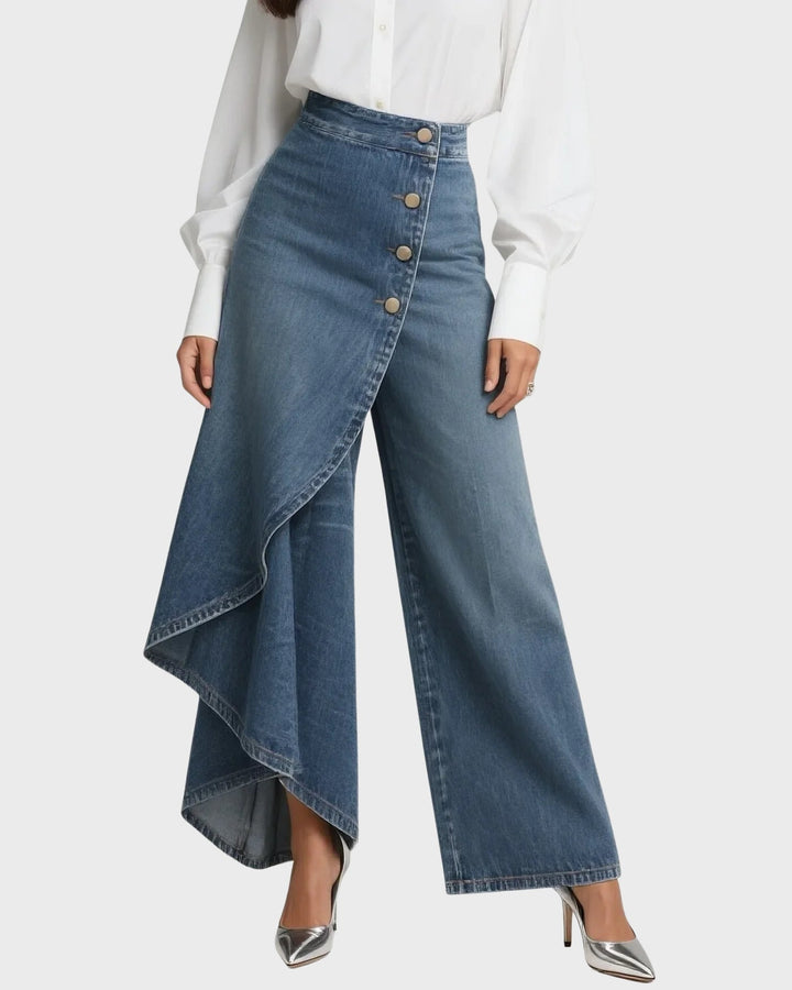 Yasmin | Denim Wrap Trousers