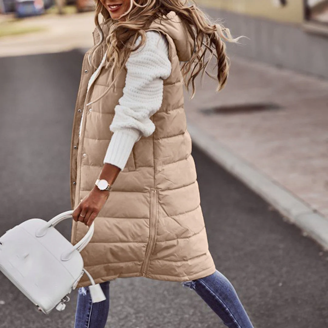 Puffer Hooded Sleeveless Coat LionStyle