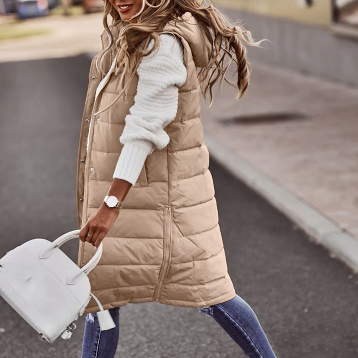 Puffer Hooded Sleeveless Coat LionStyle