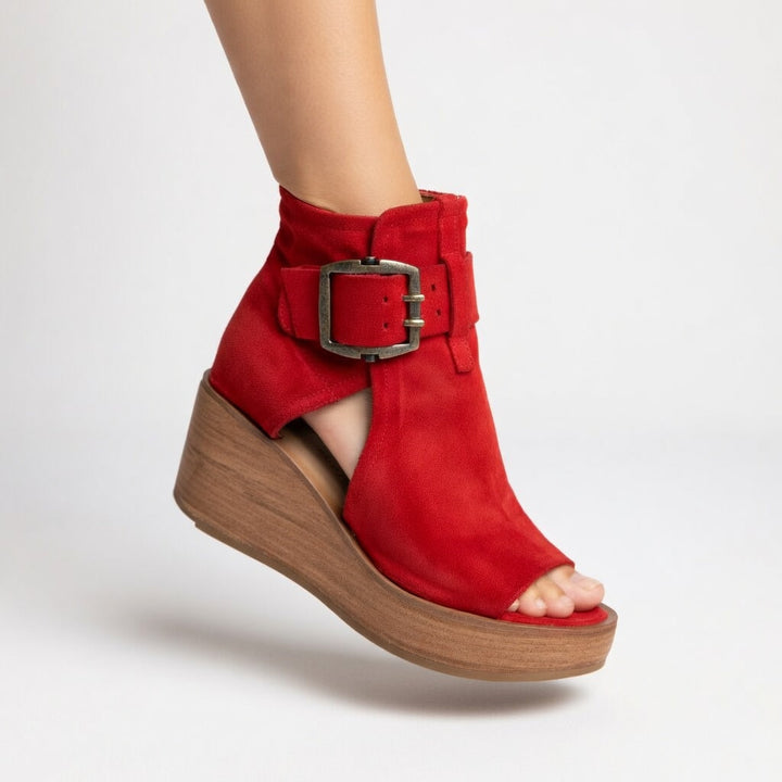Elowen™ — Stylish Open Wedge Ankle Boots with All-Day Comfort