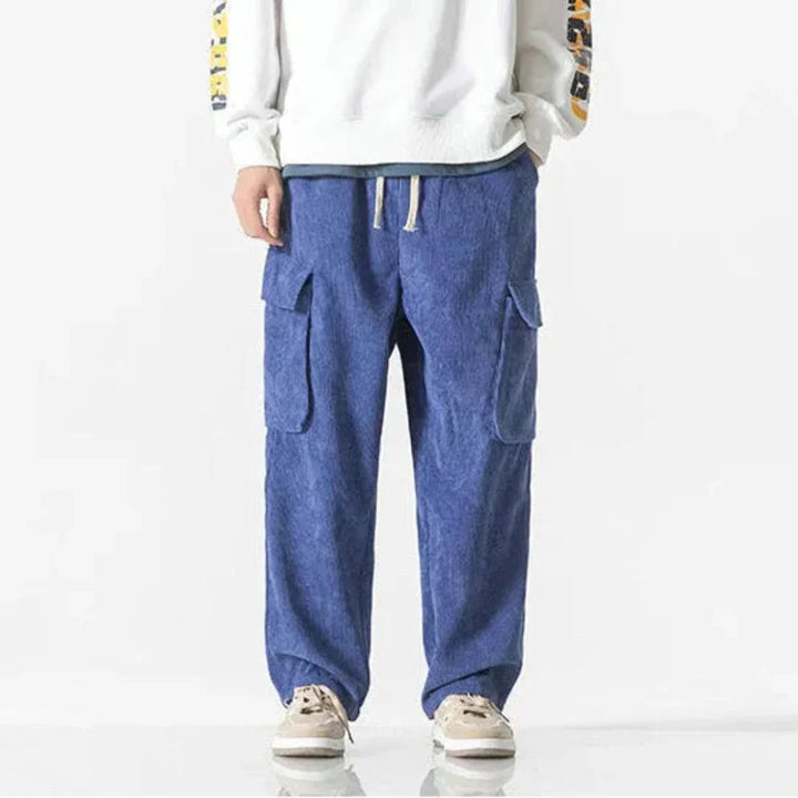 LS | River Drawstring Corduroy Cargo Pants