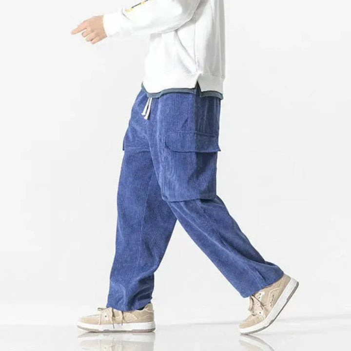 LS | River Drawstring Corduroy Cargo Pants