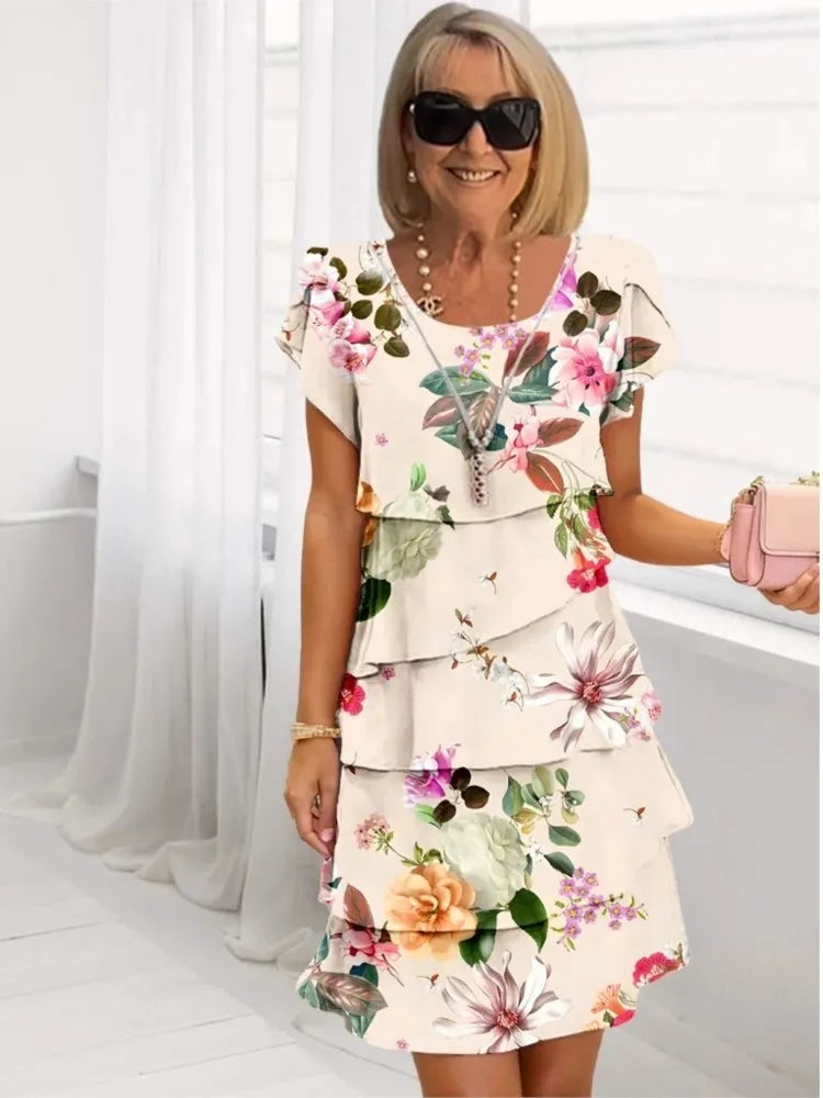 Camille | Elegant flowing dress with ruffles
