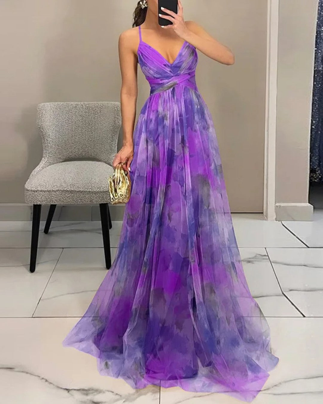 Maeve | Long Floral Print Dress