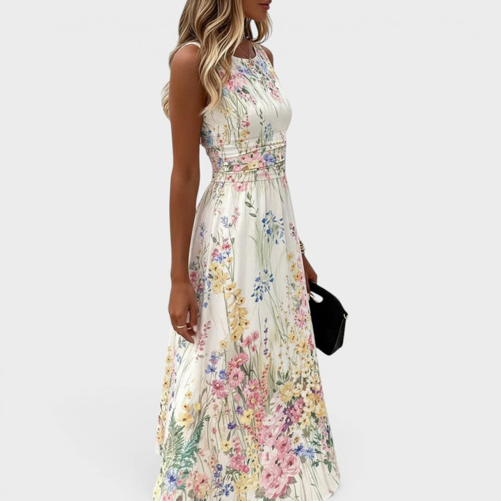 Sophie | Sleeveless Floral Midi Dress