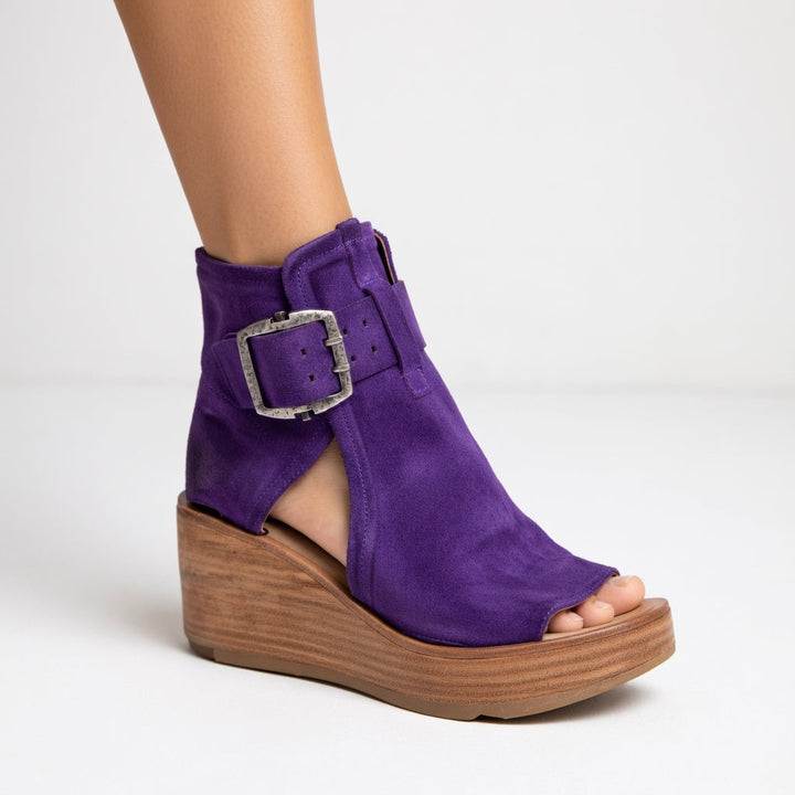 Elowen™ — Stylish Open Wedge Ankle Boots with All-Day Comfort