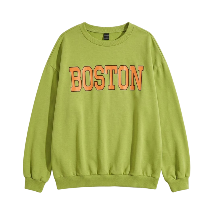 Women Boston Graphic Sweatshirt LionStyle