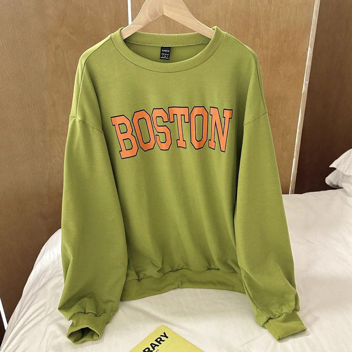Women Boston Graphic Sweatshirt LionStyle