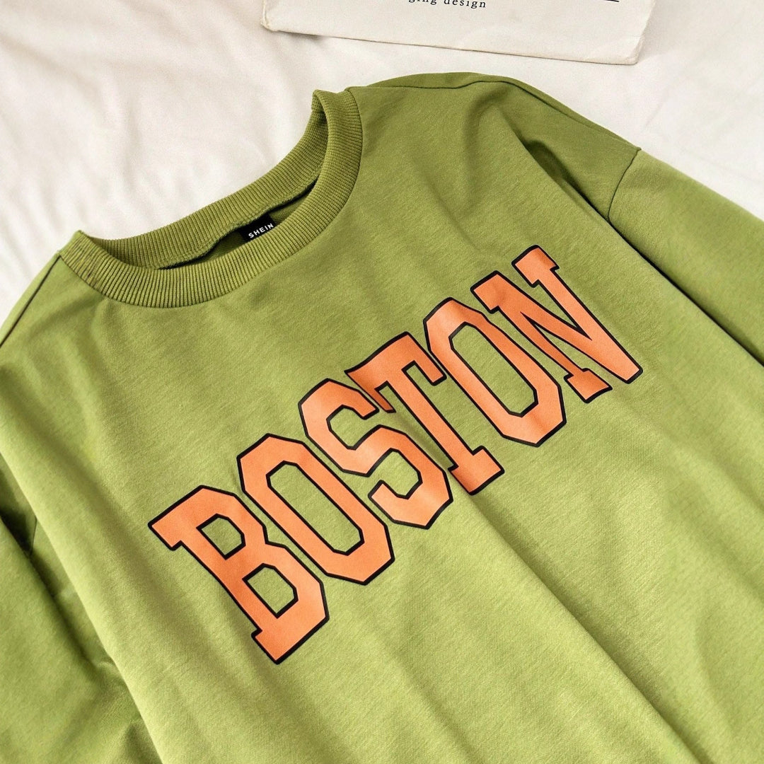 Women Boston Graphic Sweatshirt LionStyle