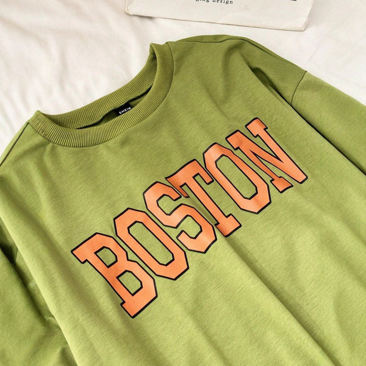 Women Boston Graphic Sweatshirt LionStyle