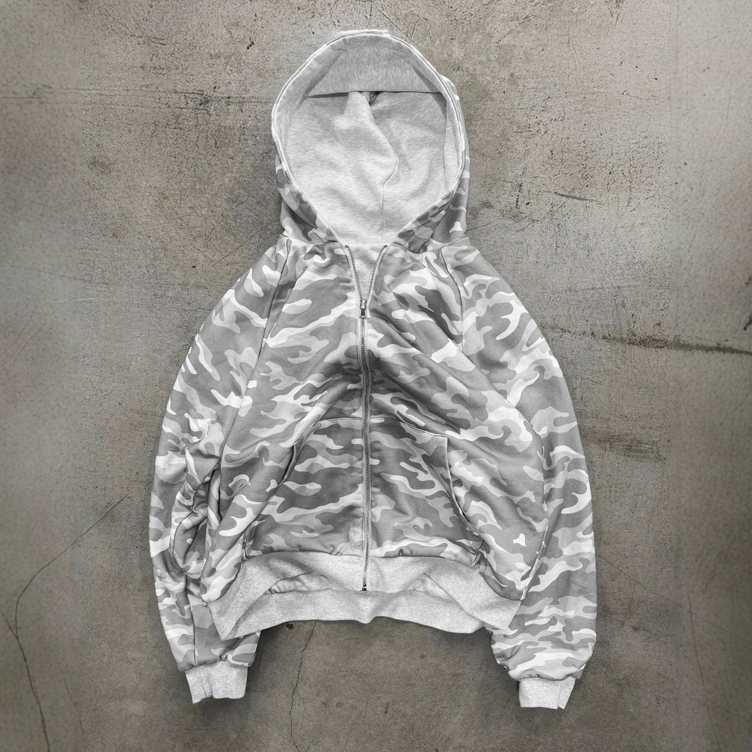 Women Camo Zip Hoodie LionStyle