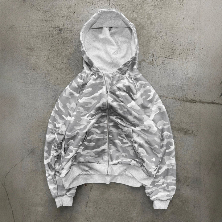 Women Camo Zip Hoodie LionStyle
