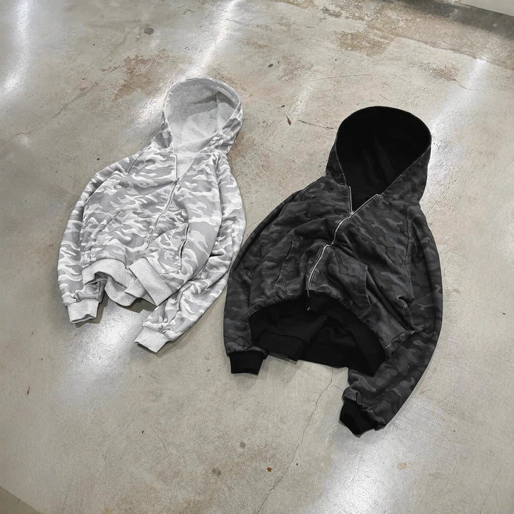 Women Camo Zip Hoodie LionStyle