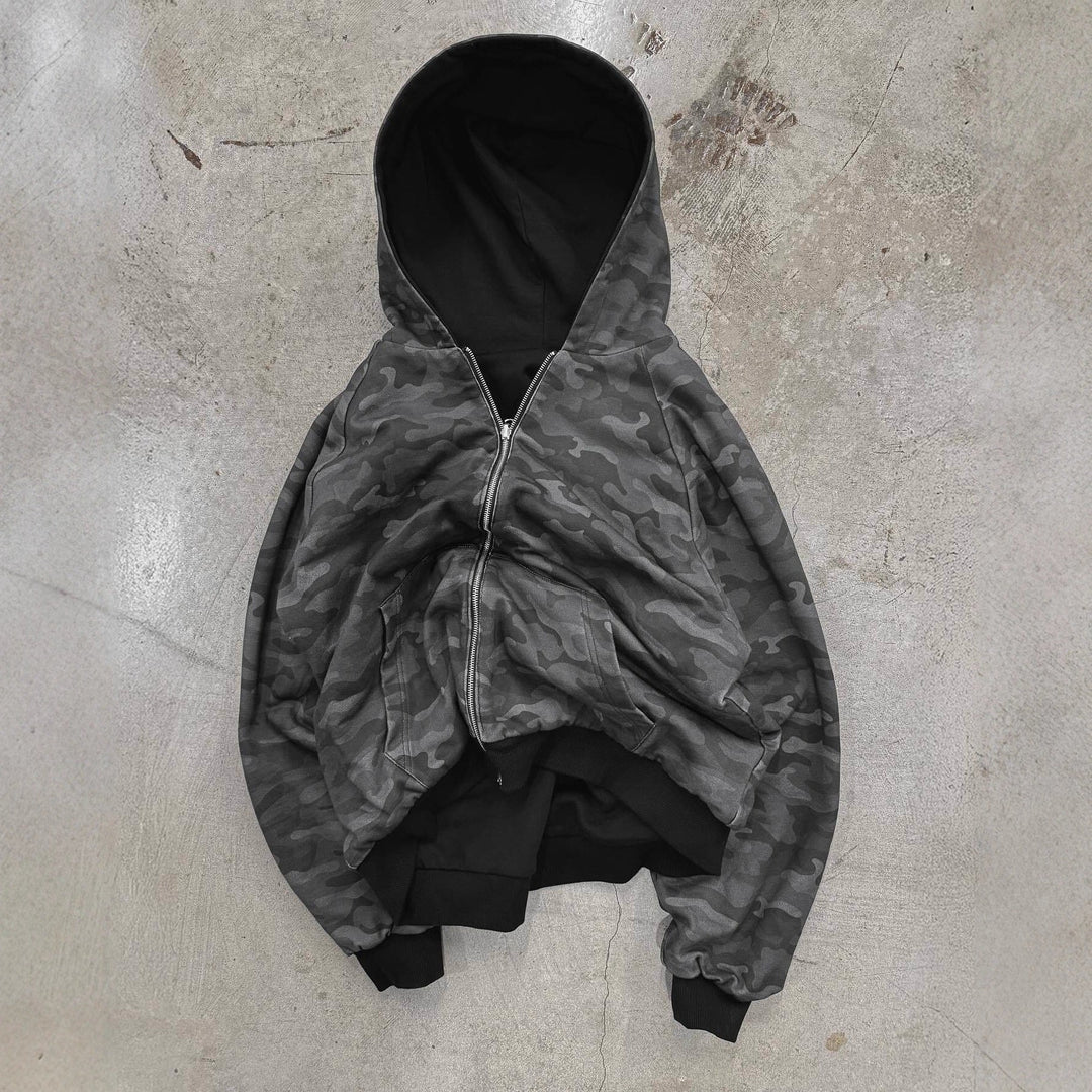 Women Camo Zip Hoodie LionStyle