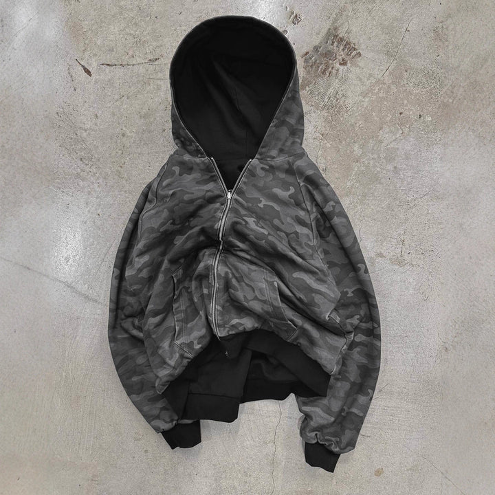 Women Camo Zip Hoodie LionStyle