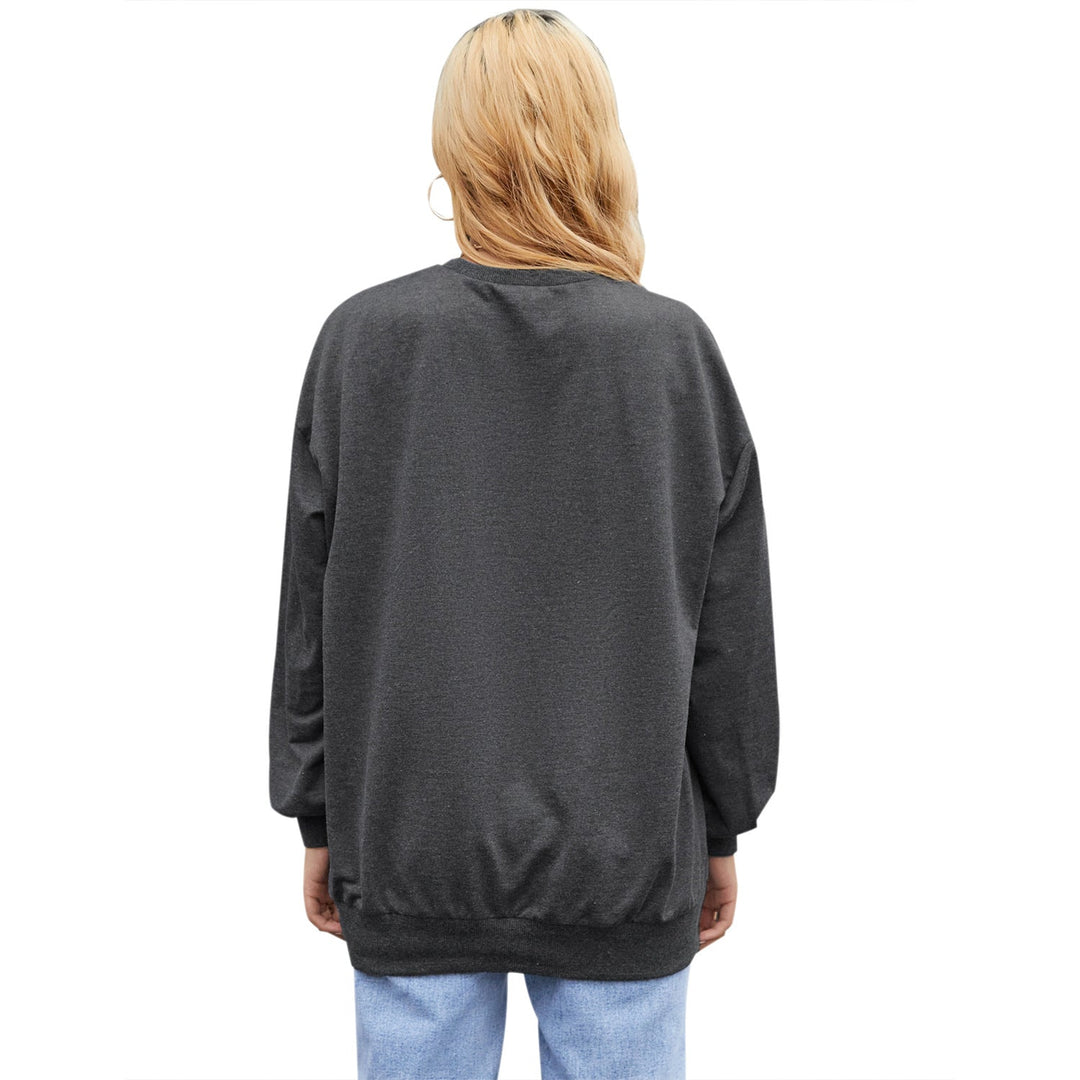 Women Casual Embossed Sweatshirt LionStyle
