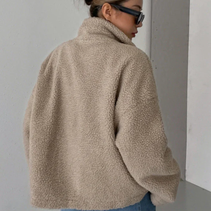 Women Casual Plush Zip Jacket LionStyle
