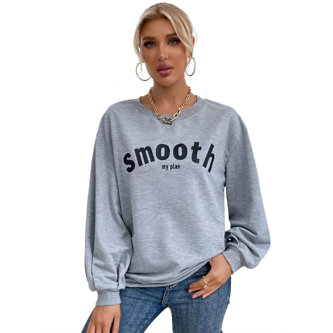 Women Chic Crew Neck Sweatshirt LionStyle