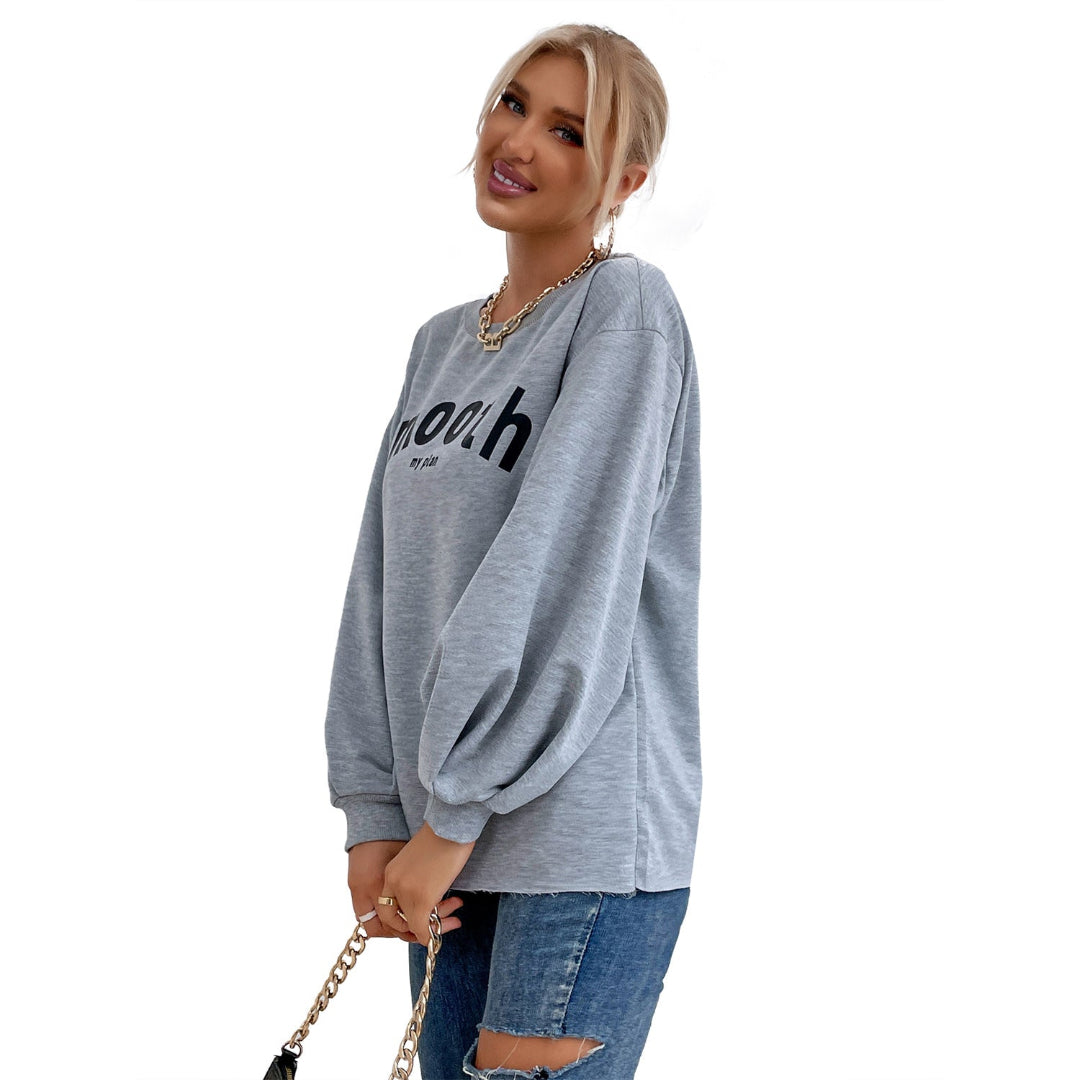 Women Chic Crew Neck Sweatshirt LionStyle