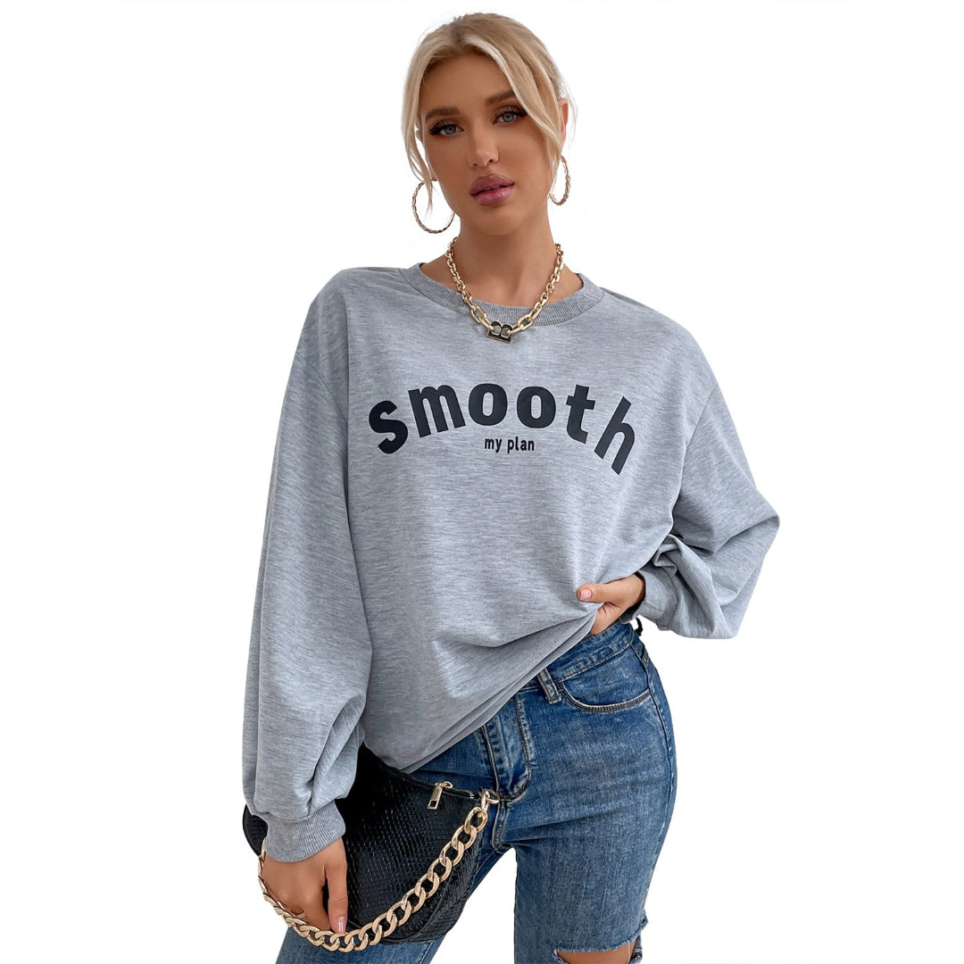 Women Chic Crew Neck Sweatshirt LionStyle