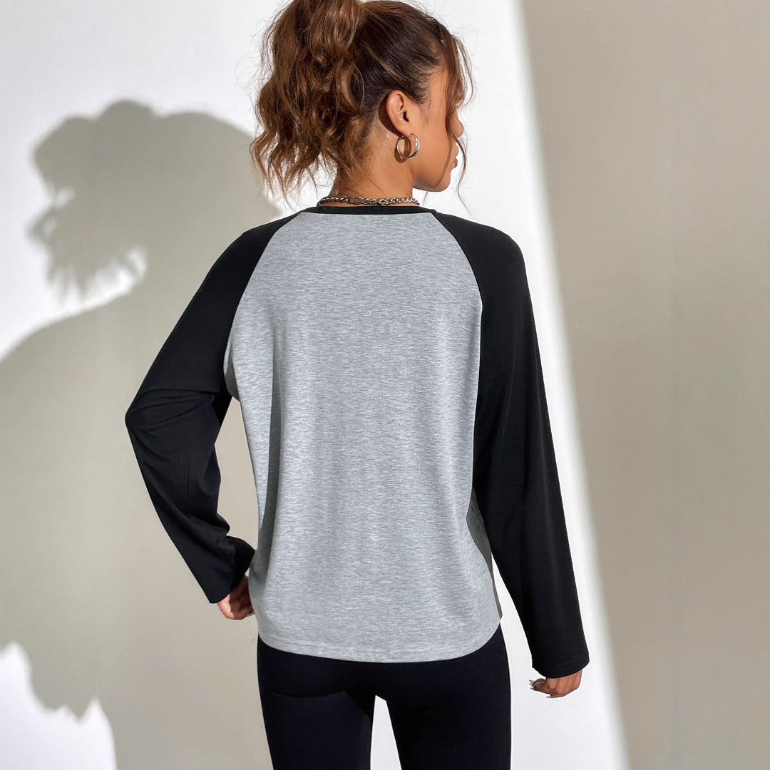 Women Chic Relaxed Raglan Top LionStyle