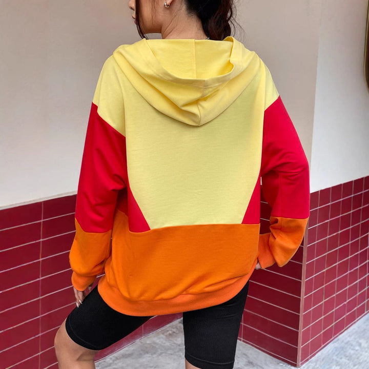 Women Color Block Hoodie LionStyle