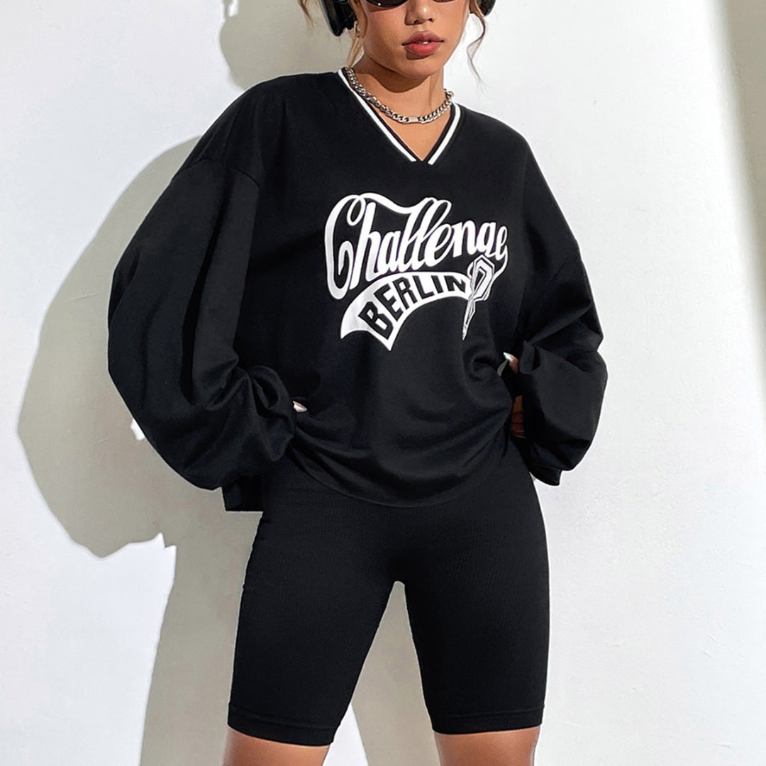 Women Oversized Graphic Sweatshirt LionStyle