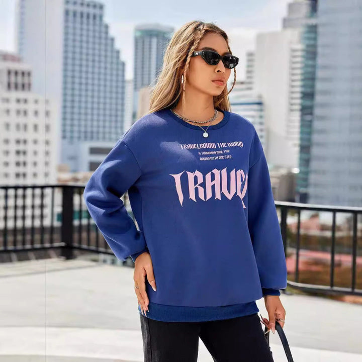 Women Travel Graphic Sweatshirt LionStyle