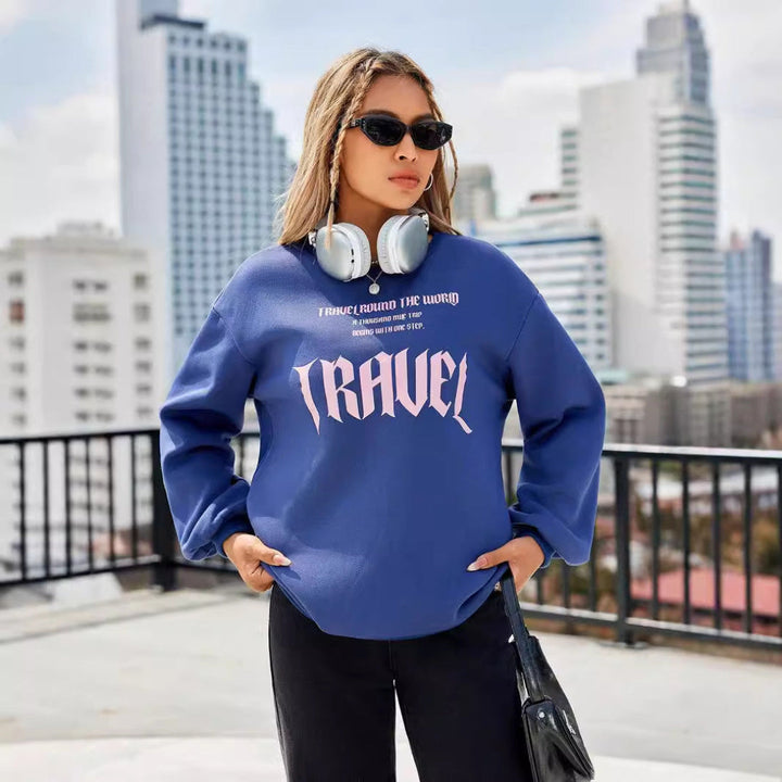 Women Travel Graphic Sweatshirt LionStyle