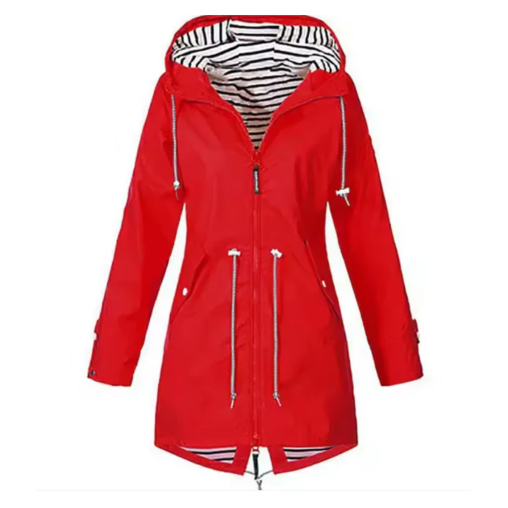 Women Waterproof Drawstring Coat LionStyle