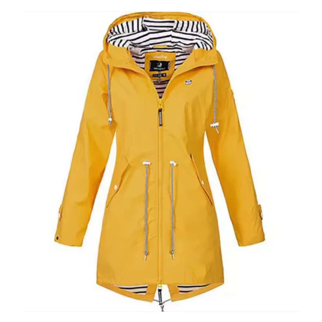 Women Waterproof Drawstring Coat LionStyle