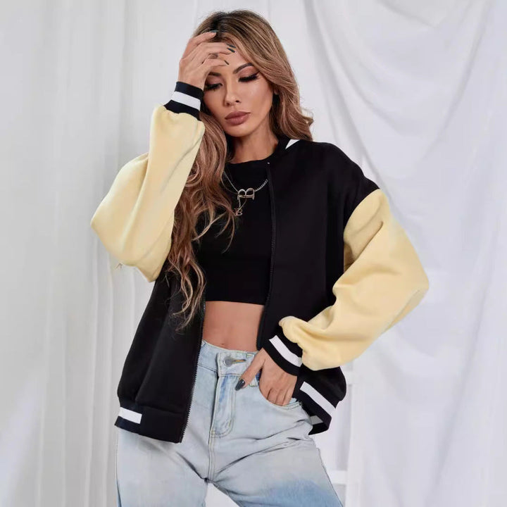 Women Zip Up Varsity Jacket LionStyle