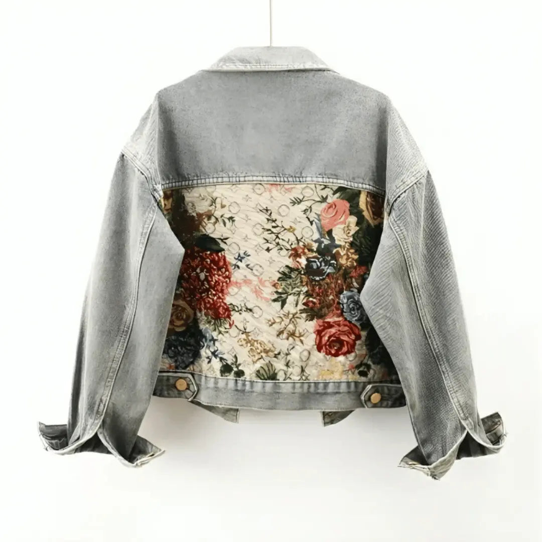 LS | Women’s Floral Denim Jacket