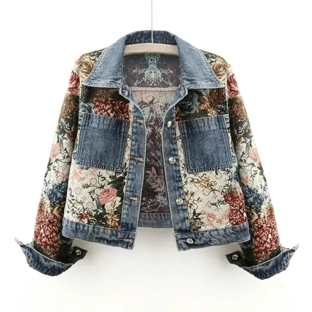 LS | Women’s Floral Denim Jacket