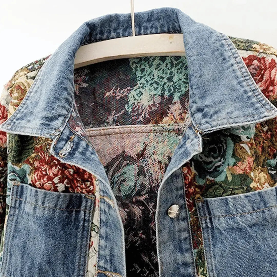LS | Women’s Floral Denim Jacket