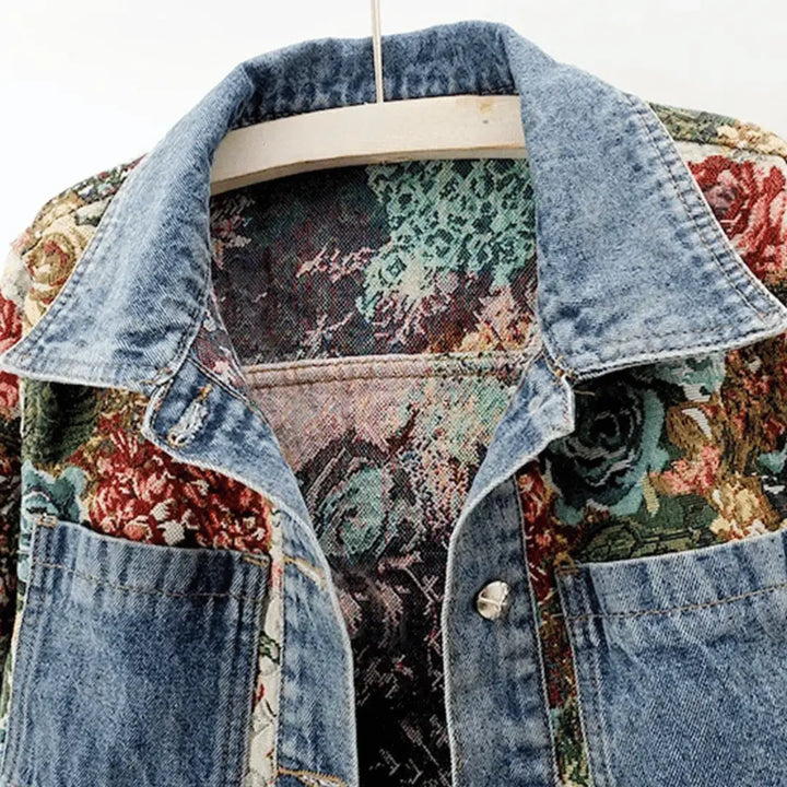 LS | Women’s Floral Denim Jacket