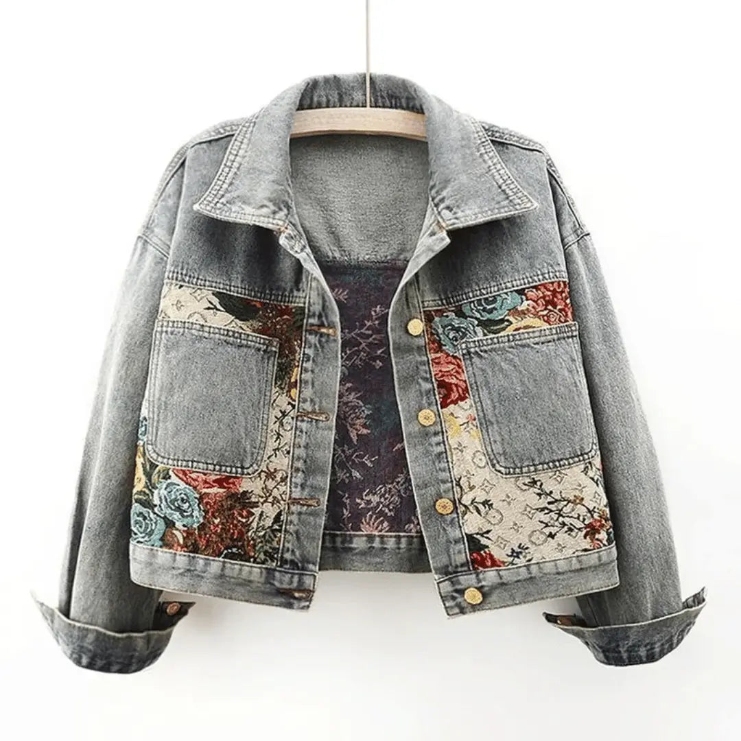 LS | Women’s Floral Denim Jacket