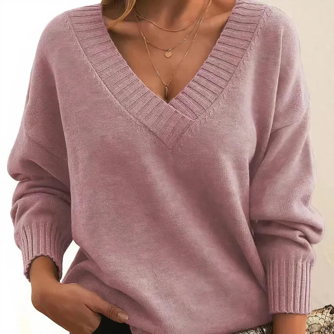 Women's V-Neck Knit Sweater
