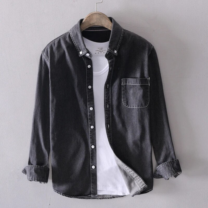 Virgil Cotton Long-Sleeve Denim Shirt