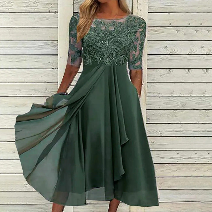 Rose™ | The Flattering Lace Midi Dress