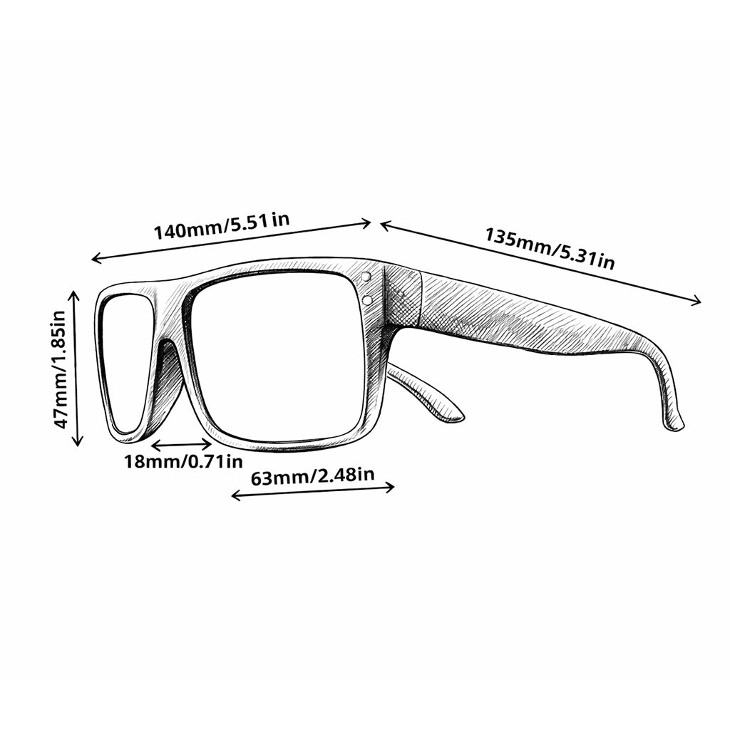 Rex | Fade Square Polarized Sunglasses