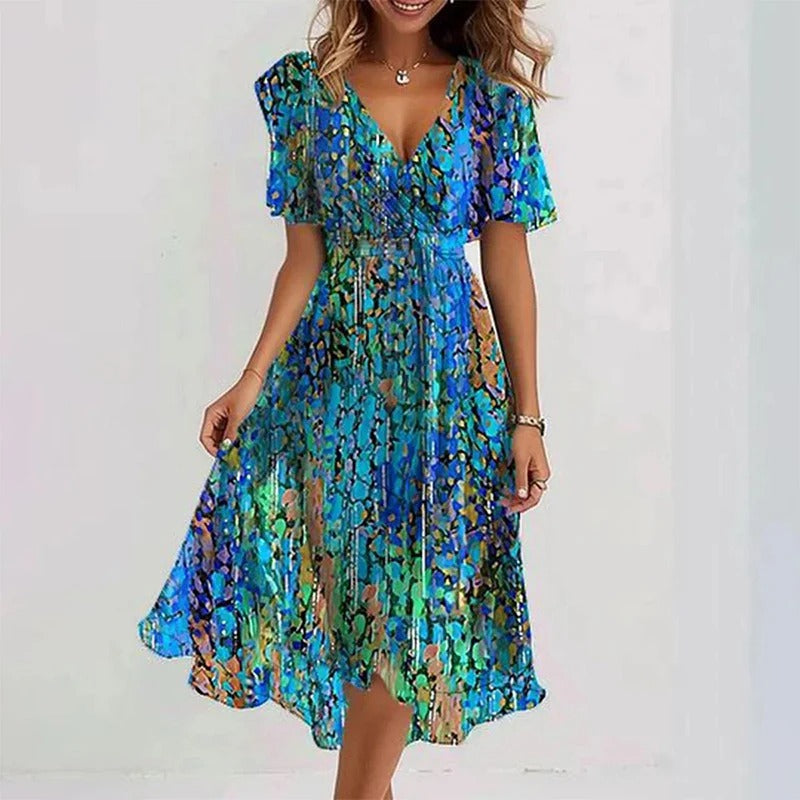 Iris| Elegant Colourful Dress