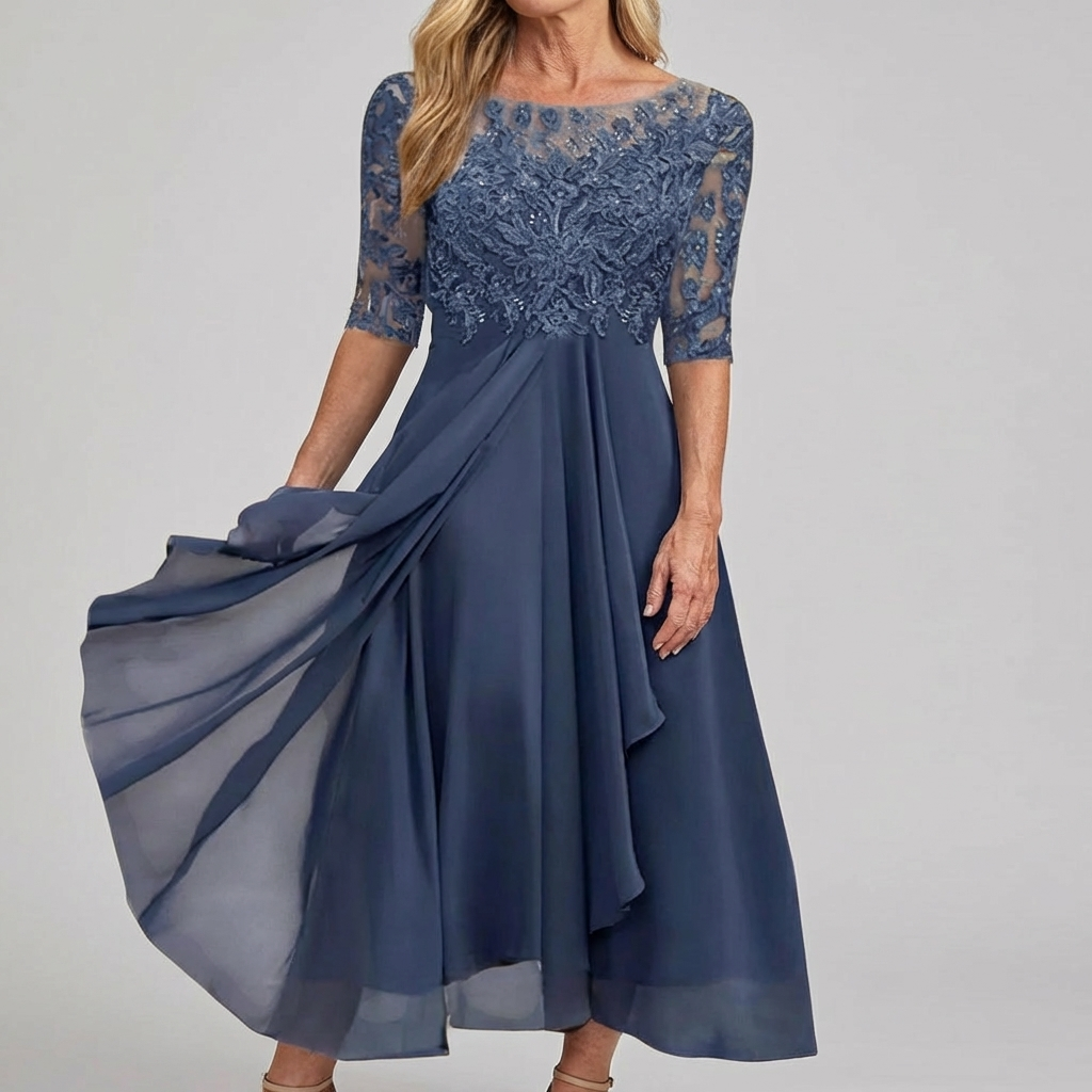 MARIA | Lace Midi Dress Effortless Elegance