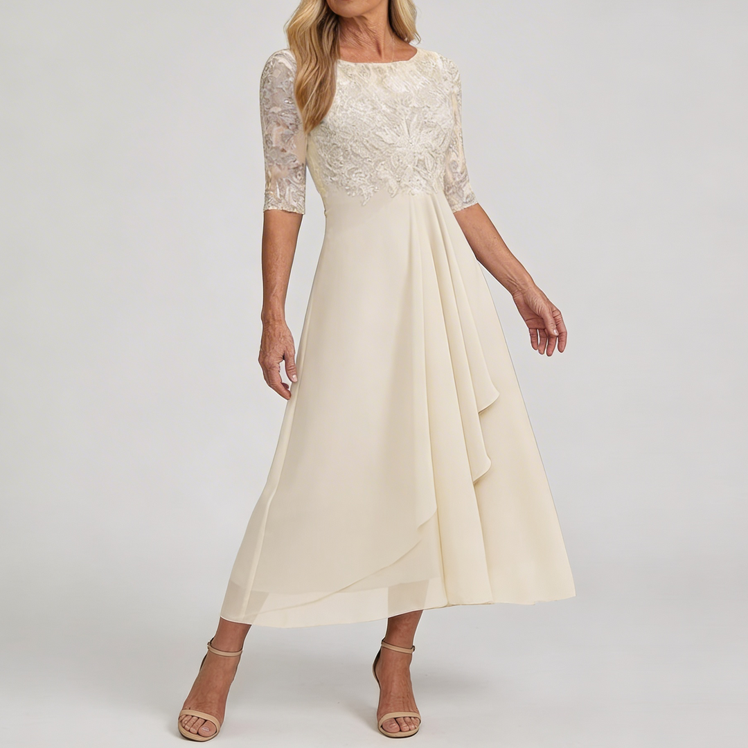 MARIA | Lace Midi Dress Effortless Elegance