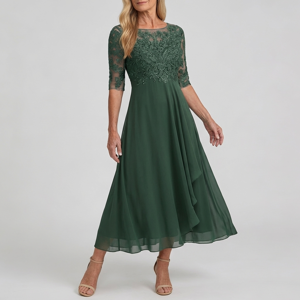 MARIA | Lace Midi Dress Effortless Elegance