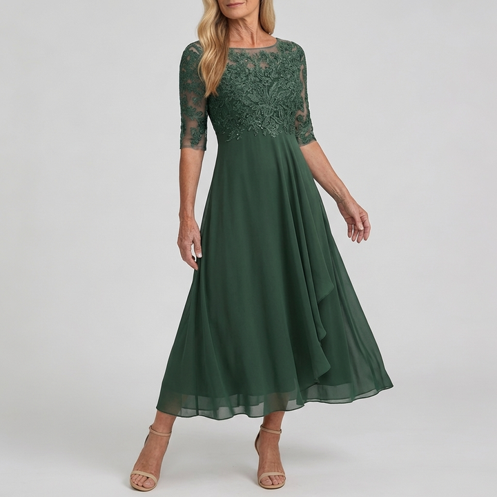 MARIA | Lace Midi Dress Effortless Elegance