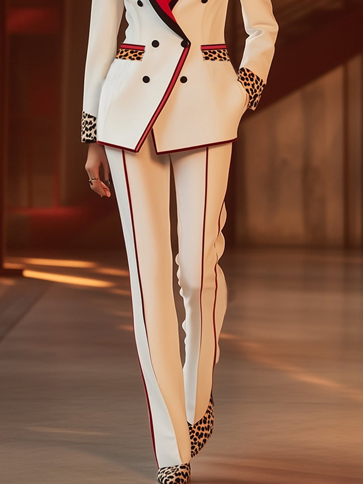 Comfortable Pants With Red Stripe Design